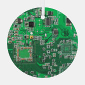 Grüne Computergehäuse Ornament Aus Glas (Rückseite)