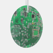 Grüne Computergehäuse Ornament Aus Glas (Vorderseite Rechts)