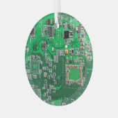 Grüne Computergehäuse Ornament Aus Glas (Vorderseite links)