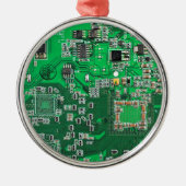 Grüne Computergehäuse Ornament Aus Metall (Vorne)
