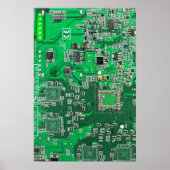 Grüne Computergehäuse Poster (Vorne)