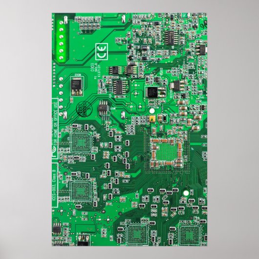 Grüne Computergehäuse Poster (Vorne)