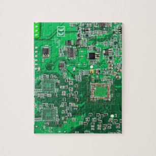 Grüne Computergehäuse Puzzle