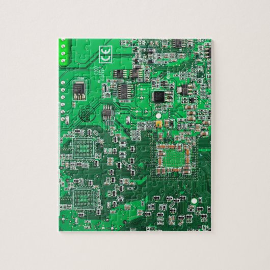 Grüne Computergehäuse Puzzle (Vertikal)