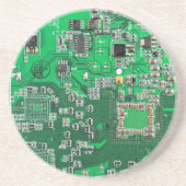 Grüne Computergehäuse Sandstein Untersetzer (Vorne)