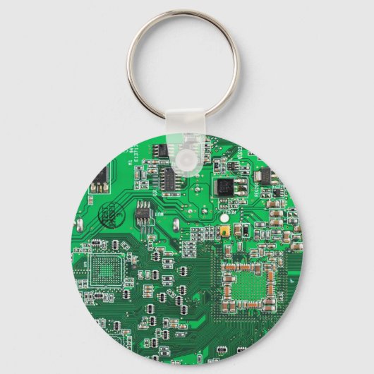 Grüne Computergehäuse Schlüsselanhänger (Vorderseite)