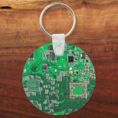 Grüne Computergehäuse Schlüsselanhänger (Vorderseite)