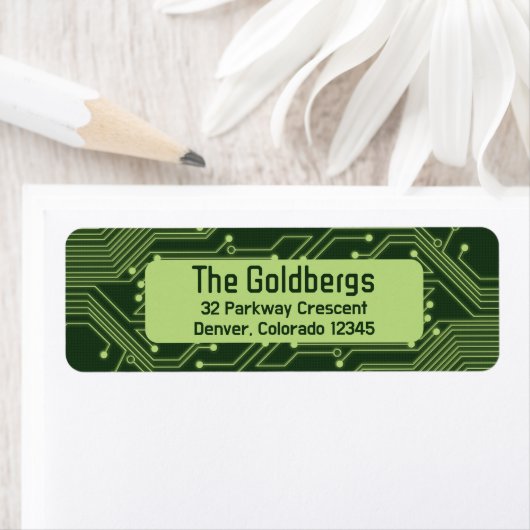Grüne Computerplatine Bar Mitzvah-Adresse (Insitu)