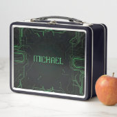 Grüne Computerplatine Metall Brotdose (Beispiel)