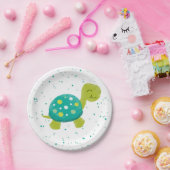 Grüne Confetti-Schildkröte-Party-Platte Pappteller (Party)