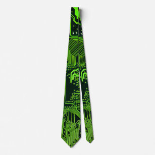Grüne coole Computerplatine Krawatte