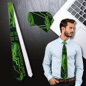 Grüne coole Computerplatine Krawatte