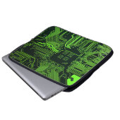 Grüne coole Computerplatine Laptopschutzhülle (Vorne Knopf)