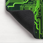 Grüne coole Computerplatine Mousepad (Ecke)