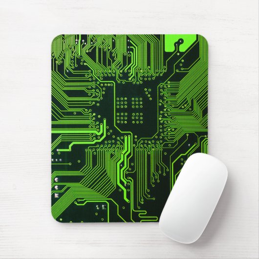 Grüne coole Computerplatine Mousepad (Mit Mouse)