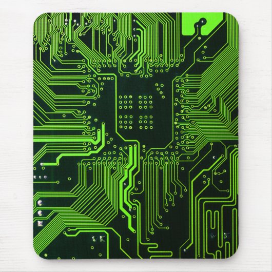 Grüne coole Computerplatine Mousepad (Vorne)