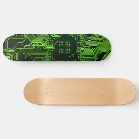Grüne coole Computerplatine Skateboard (Horizontal)