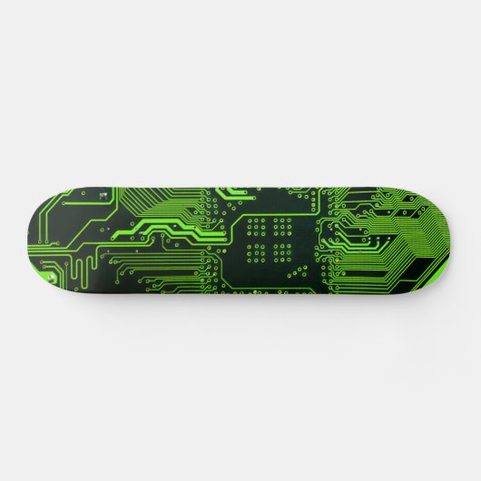 Grüne coole Computerplatine Skateboard (Horizontal)