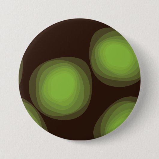 Grüne, coole, einzigartige, trendige, urbane Blume Button (Vorderseite)