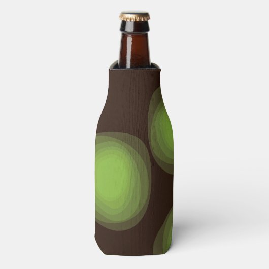 Grüne, coole, einzigartige, trendige, urbane Blume Flaschenkühler (Flaschenvorderseite)