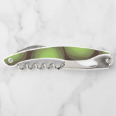 Grüne, coole, einzigartige, trendige, urbane Blume Kellnermesser (Rückseite)