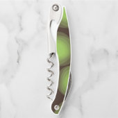 Grüne, coole, einzigartige, trendige, urbane Blume Kellnermesser (Vorderseite)