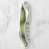 Grüne, coole, einzigartige, trendige, urbane Blume Kellnermesser (Rückseite)