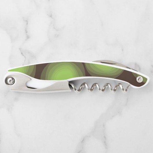 Grüne, coole, einzigartige, trendige, urbane Blume Kellnermesser (Vorderseite)