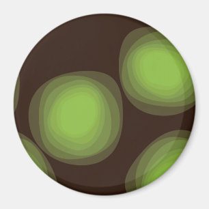 Grüne, coole, einzigartige, trendige, urbane Blume Magnet