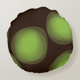 Grüne, coole, einzigartige, trendige, urbane Blume Rundes Kissen