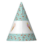 Grüne Coole Eiscreme Cone Boys Geburtstag Partyhütchen (Rückseite)