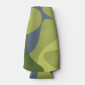 Grüne, coole, trendige, moderne und Bio Formen Flaschenkühler (Vorderseite)