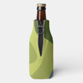 Grüne, coole, trendige, moderne und Bio Formen Flaschenkühler (Flasche Rückseite)