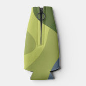 Grüne, coole, trendige, moderne und Bio Formen Flaschenkühler (Rückseite)