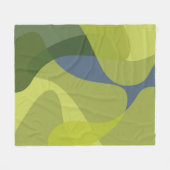 Grüne, coole, trendige, moderne und Bio Formen Fleecedecke (Vorderseite (Horizontal))