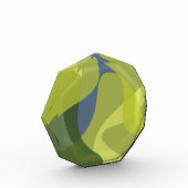 Grüne, coole, trendige, moderne und Bio Formen Fotoblock (Links)