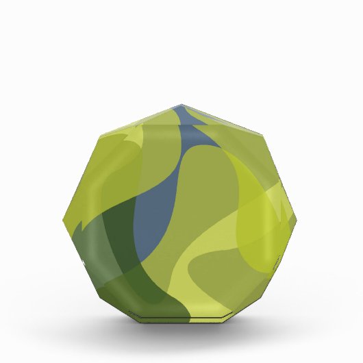 Grüne, coole, trendige, moderne und Bio Formen Fotoblock (Vorderseite)