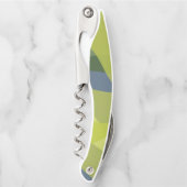 Grüne, coole, trendige, moderne und Bio Formen Kellnermesser (Vorderseite)