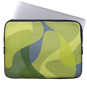 Grüne, coole, trendige, moderne und Bio Formen Laptopschutzhülle