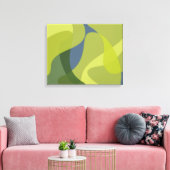 Grüne, coole, trendige, moderne und Bio Formen Leinwanddruck (Insitu (Wohnzimmer))