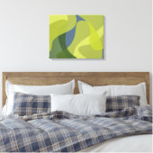 Grüne, coole, trendige, moderne und Bio Formen Leinwanddruck (Insitu (Schlafzimmer))