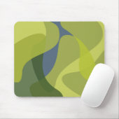 Grüne, coole, trendige, moderne und Bio Formen Mousepad (Mit Mouse)