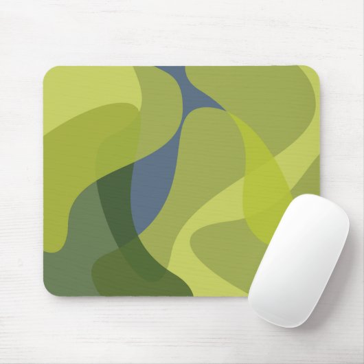 Grüne, coole, trendige, moderne und Bio Formen Mousepad (Mit Mouse)
