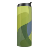 Grüne, coole, trendige, moderne und Bio Formen Thermosbecher (Nach links gedreht)