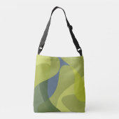 Grüne, coole, trendige, moderne und Bio Formen Tragetaschen Mit Langen Trägern (Rückseite)