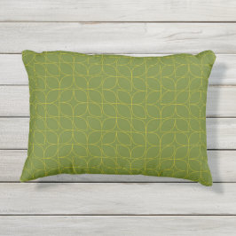 Grüne, coole, trendige, spielerische Blattabstrakt Kissen Für Draußen