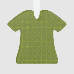 Grüne, coole, trendige, spielerische Blattabstrakt Ornament