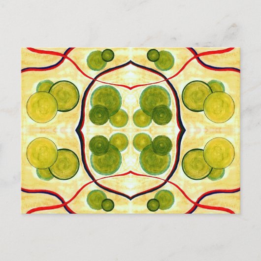 Grüne Cream Float Postkarte (Vorderseite)