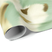 Grüne Creme Cowhide Geschenkpapier (Rolleneckpunkt)
