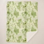 Grüne Creme Cowhide Sherpadecke (Vorderseite)